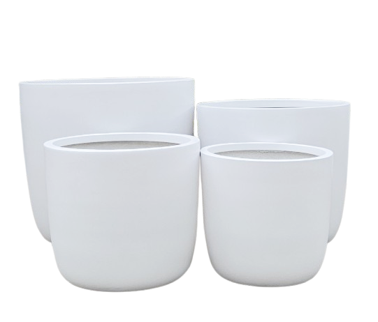 Prague Egg Pot - White - Medium - 39X39X34