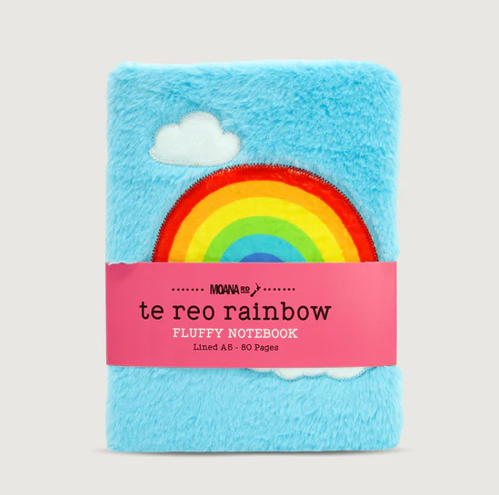 Fluffy Te Reo Rainbow Notebook