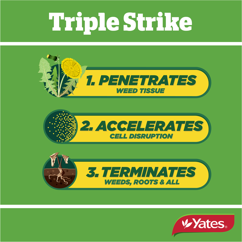 Yates Zero Triple Strike Weedkiller Concentrate - 1L