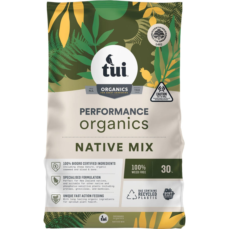 Tui Performance Organics Native Potting Mix - 30L