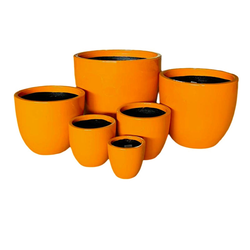 Decor Tall Egg Pot - Orange 23CM