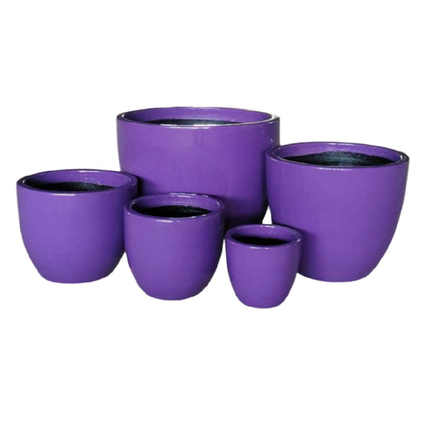 Decor Tall Egg Pot - Purple 58CM