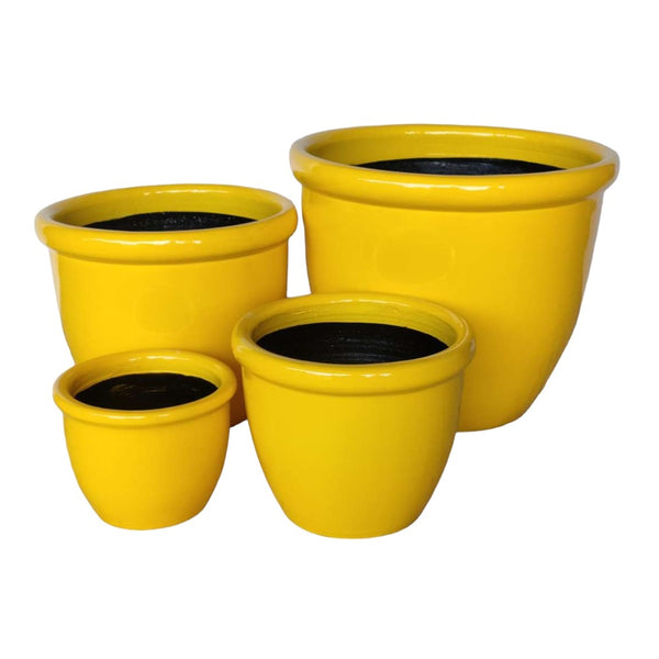 Decor Pot - Yellow 22CM