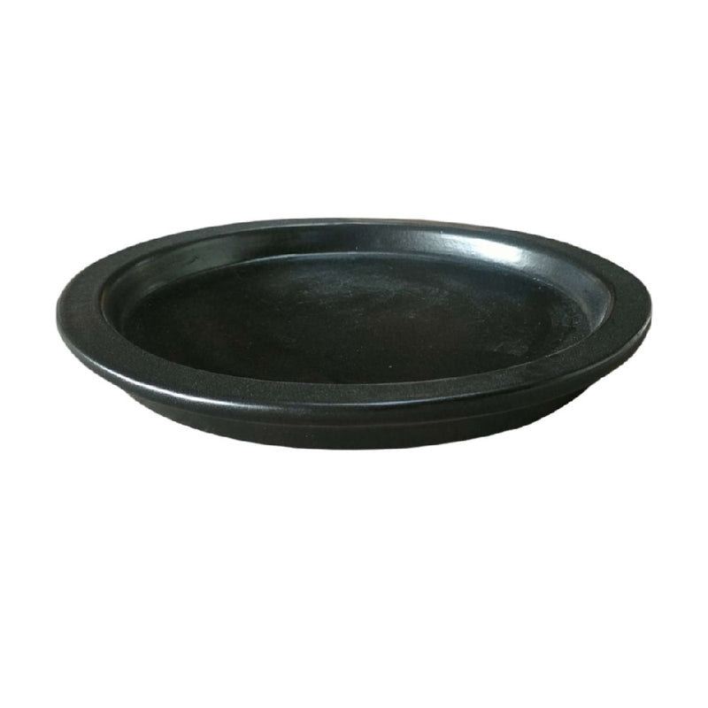 Decor Round Saucer - Matte Black 34CM