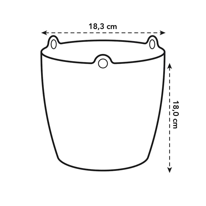 Brussels Hanging Basket White 18CM